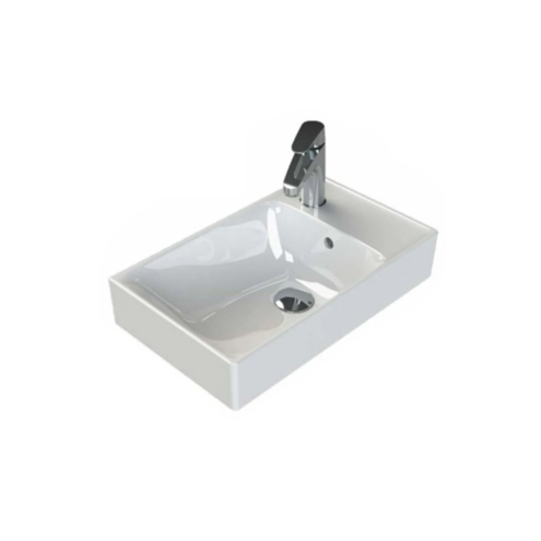 Turkuaz Sharp 50 cm Beyaz Etajerli Lavabo