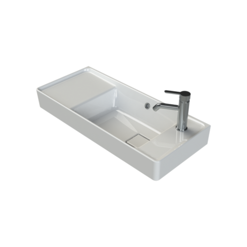 Turkuaz Sharp 80 cm Beyaz Etajerli Lavabo