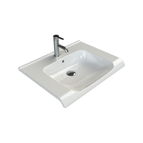 Turkuaz Anova 65 cm Beyaz Etajerli Lavabo