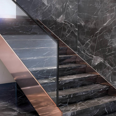 Kütahya Seramik Black Calacatta 120x240 cm Kristal Rektifiye Parlak Nano