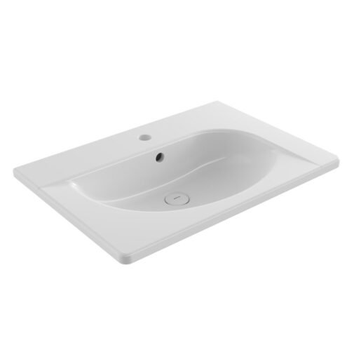 Bocchi Taormina Arch 65 cm Parlak Beyaz Etajerli Lavabo