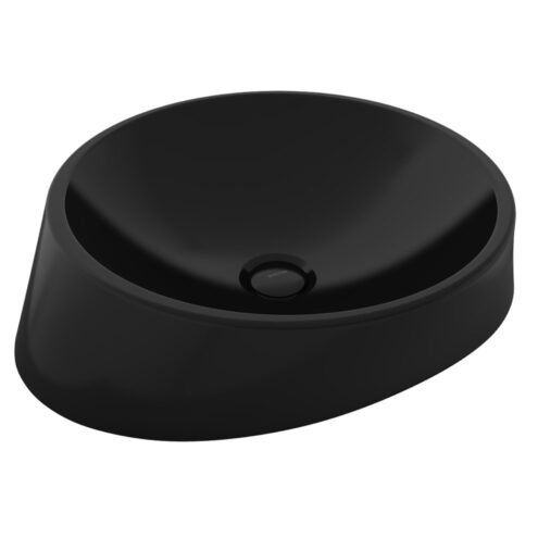 Bocchi Venezia 56 cm Parlak Siyah Çanak Lavabo