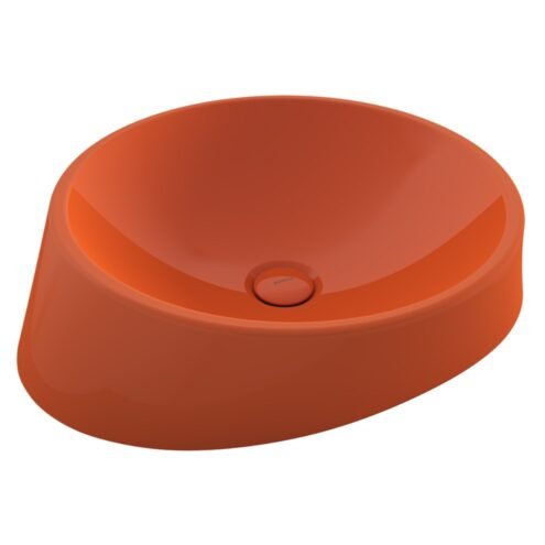 Bocchi Venezia 56 cm Parlak Turuncu Çanak Lavabo