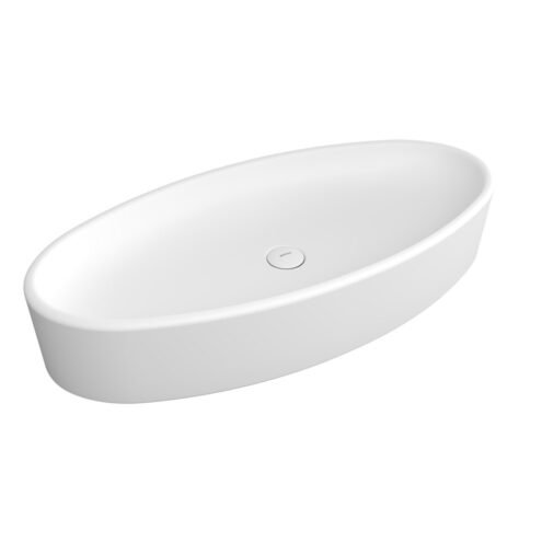 Bocchi Vessel 85 cm Mat Beyaz Çanak Lavabo