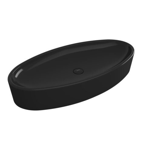Bocchi Vessel 85 cm Parlak Siyah Çanak Lavabo
