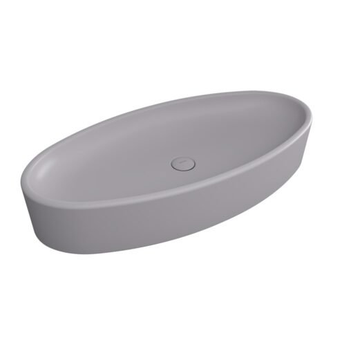 Bocchi Vessel 85 cm Mat Gri Çanak Lavabo