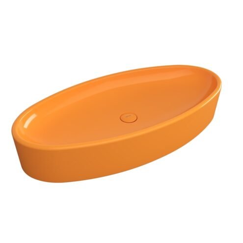 Bocchi Vessel 85 cm Parlak Mandalina Sarısı Çanak Lavabo