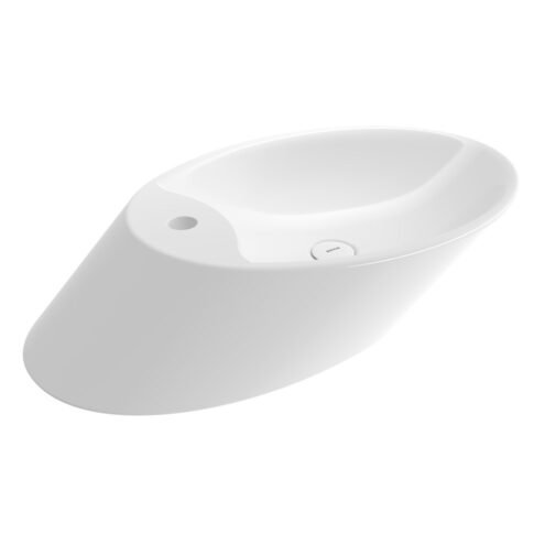 Bocchi Vessel 70 cm Parlak Beyaz Tezgah Üstü Lavabo