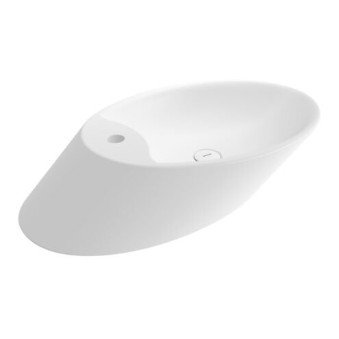 Bocchi Vessel 70 cm Mat Beyaz Tezgah Üstü Lavabo