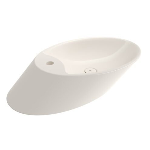 Bocchi Vessel 70 cm Parlak Bisküvi Tezgah Üstü Lavabo