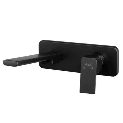 ECA Tiera Mat Siyah Rozetli Ankastre Lavabo Bataryası