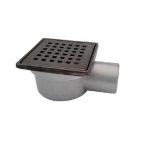 Sukar 10x10 cm Siyah Çelik Çerçeveli Kare Izgaralı Yer Süzgeci