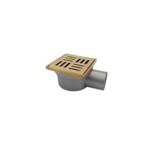 Sukar 10x10 cm Altın Çelik Çerçeveli Çizgili Izgaralı Yer Süzgeci