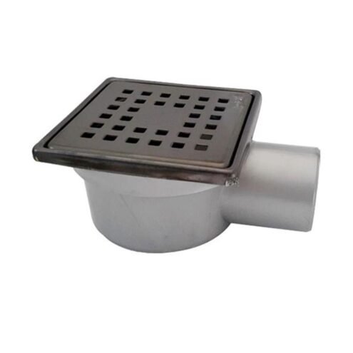 Sukar 10x10 cm Siyah Çelik Çerçeveli Kare Izgaralı Yer Süzgeci