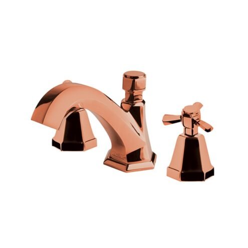 Newarc Hexa Parlak Bakır Üç Delikli Lavabo Bataryası