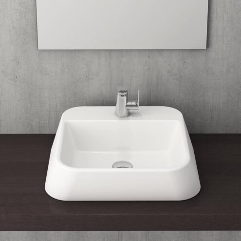 Bocchi Firenze 42 cm Parlak Beyaz Lavabo