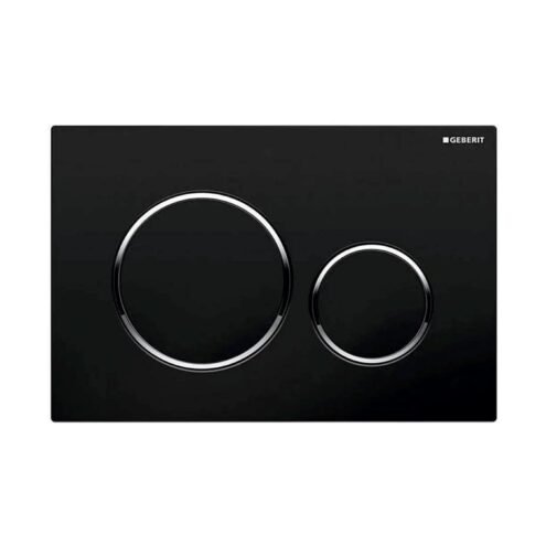 Geberit Sigma20 Çift Basmalı Siyah Parlak Siyah Kumanda Paneli