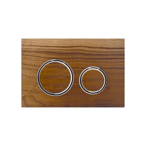 Geberit Sigma21 Çift Basmalı Ahşap Krom Kumanda Paneli