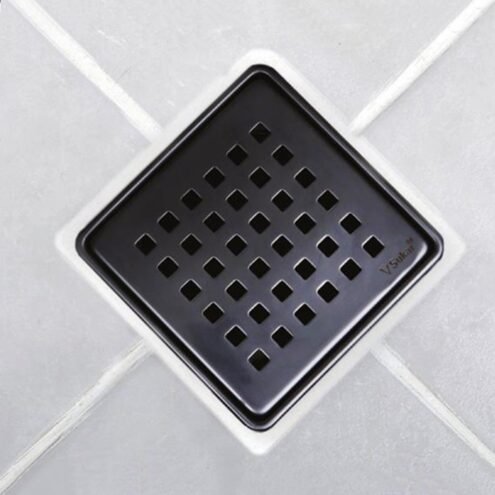 Sukar Line 9 10x10 cm Kare Izgaralı Siyah Yer Süzgeci