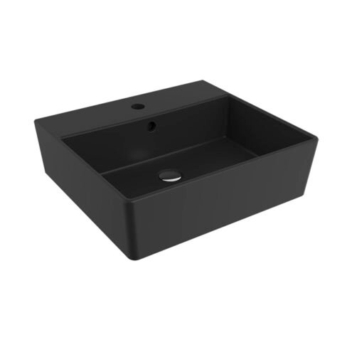 Bocchi Milano 50 cm Mat Siyah Tezgah Üstü Lavabo