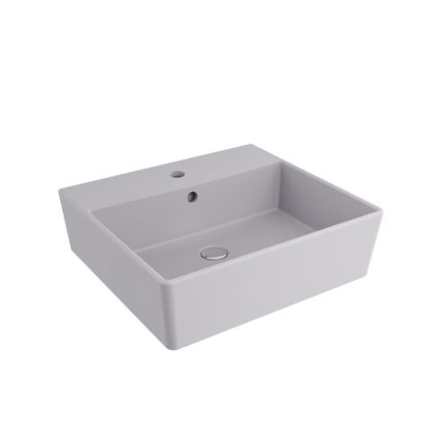 Bocchi Milano 50 cm Mat Gri Tezgah Üstü Lavabo