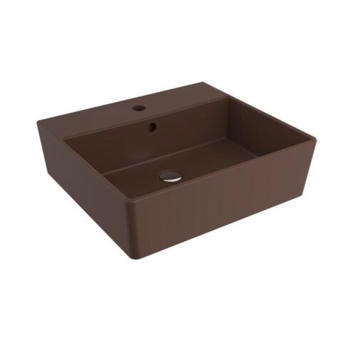 Bocchi Milano 50 cm Mat Kahverengi Tezgah Üstü Lavabo