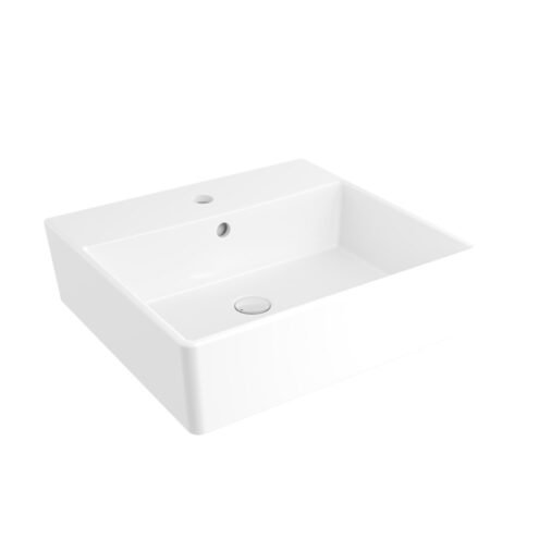 Bocchi Milano 50 cm Parlak Beyaz Tezgah Üstü Lavabo