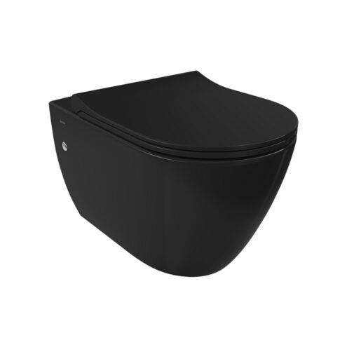 Bocchi Venezia Rimless Parlak Siyah Asma Klozet