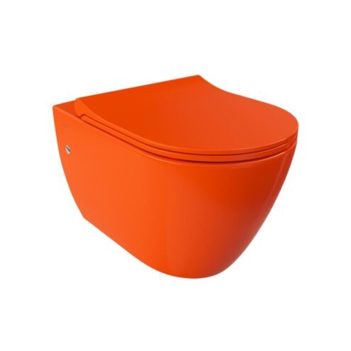 Bocchi Venezia Rimless Parlak Turuncu Asma Klozet