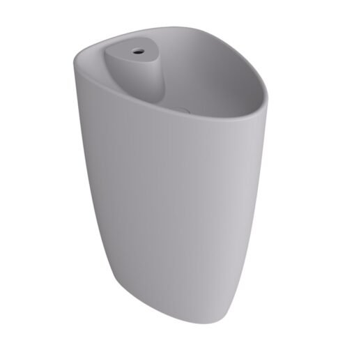 Bocchi Etna Mat Gri Armatür Delikli Monoblok Lavabo