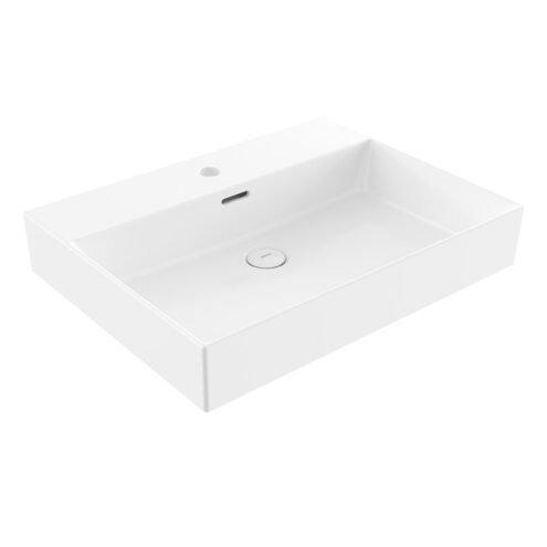 Bocchi Milano 60 cm Parlak Beyaz Tezgah Üstü Lavabo