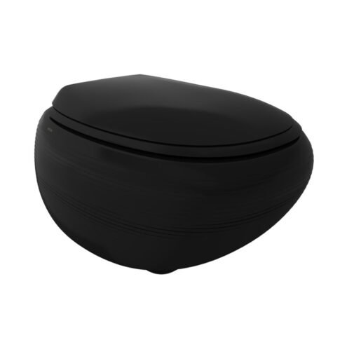 Bocchi Strata Parlak Siyah Rimless Asma Kanalsız Klozet