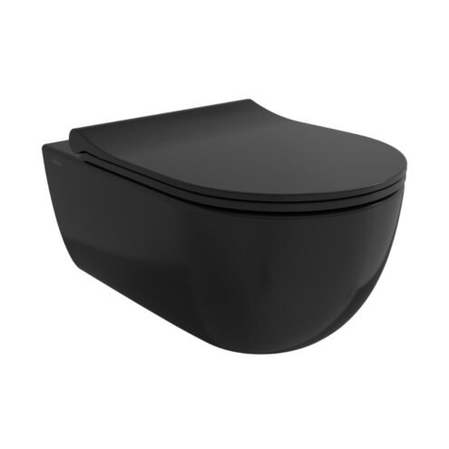 Bocchi V-Tondo Mat Siyah Rimless Asma Klozet