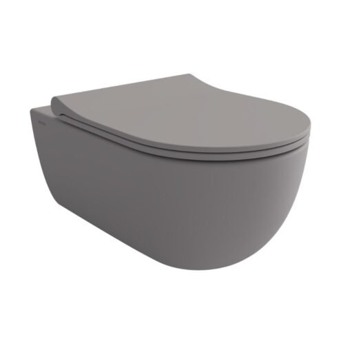 Bocchi V-Tondo Mat Gri Rimless Asma Klozet
