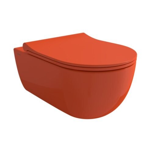 Bocchi V-Tondo Parlak Turuncu Rimless Asma Klozet