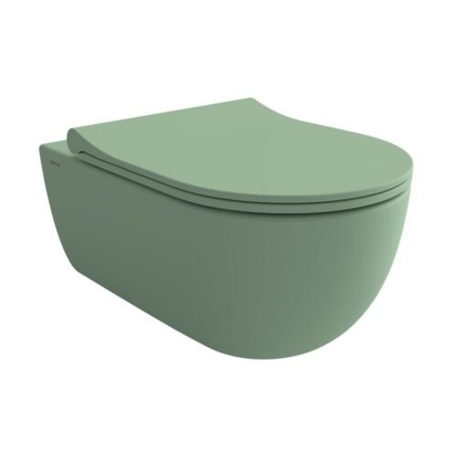Bocchi V-Tondo Mat Mint Yeşil Rimless Asma Klozet