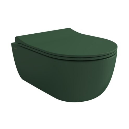 Bocchi V-Tondo Rimless Mat Yeşil Kısa Asma Klozet