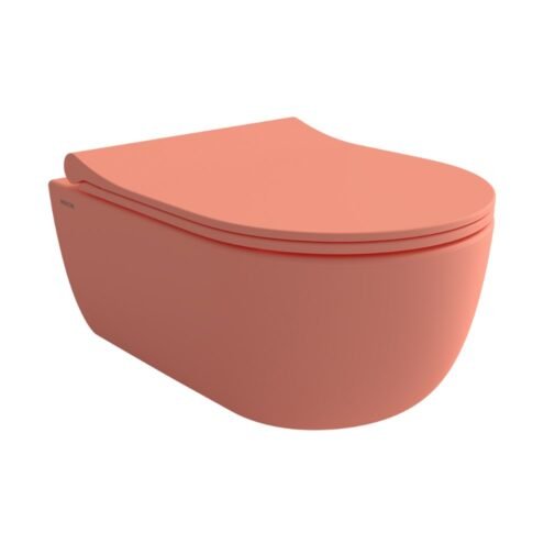 Bocchi V-Tondo Rimless Mat Somon Kısa Asma Klozet