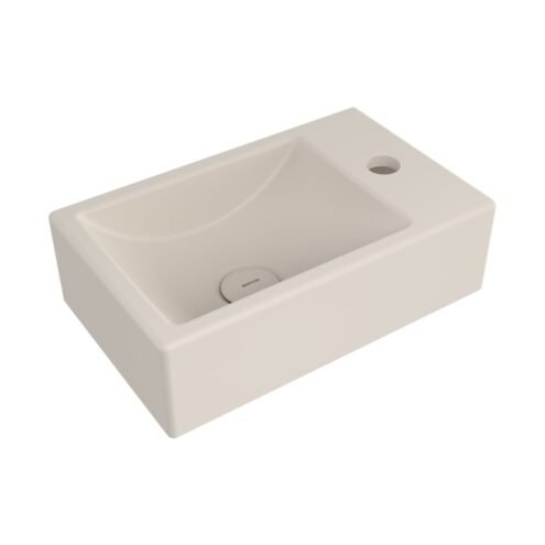 Bocchi Milano 37 cm Mat Yasemin Sağ Armatür Delikli Dar Lavabo