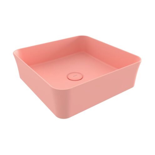 Bocchi Vessel Kare 38 cm Mat Somon Çanak Lavabo