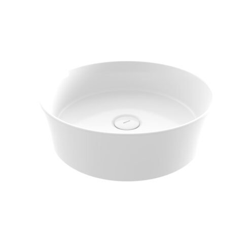 Bocchi Vessel Yuvarlak 38 cm Parlak Beyaz Çanak Lavabo