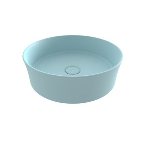 Bocchi Vessel Yuvarlak 38 cm Mat Buz Mavisi Çanak Lavabo
