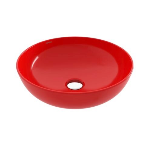 Bocchi Vessel Yuvarlak 38 cm Parlak Kırmızı Kase Çanak Lavabo