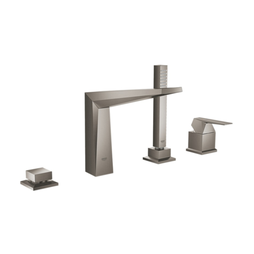 Grohe Allure Birillant Dört Delikli Brushed Hard Graphite Küvet Bataryası
