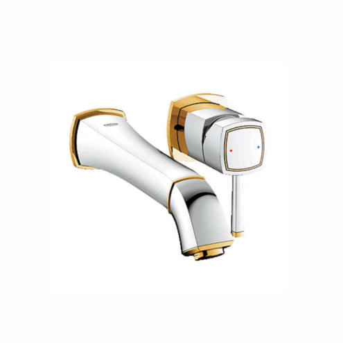 Grohe Grandera M-Boyut İki Delikli Krom Altın Lavabo Bataryası