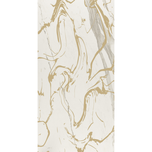 Kütahya Seramik Twin Albatros 60x120 cm Delüks Altın Dekor Rektifiye Parlak Nano