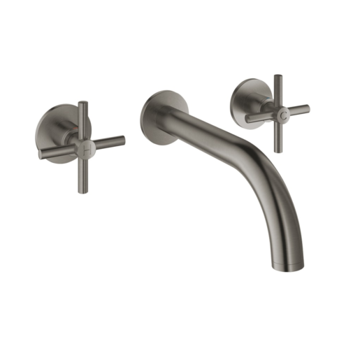 Grohe Atrio Üç Delikli Brushed Hard Graphite Lavabo Bataryası