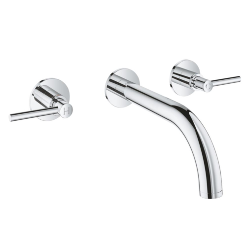 Grohe Atrio S-Boyut Üç Delikli Çift Kumandalı Krom Lavabo Bataryası