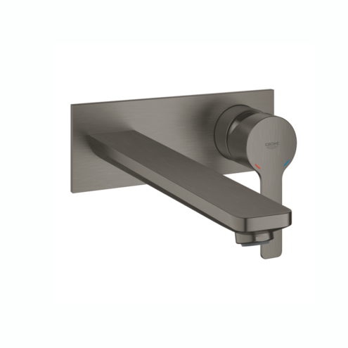 Grohe Lineare 2 Delikli Ankastre Lavabo Bataryası L Boy Fırçalı Hard Graphite