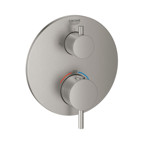 Grohe Atrio Ankastre Termostatik Paslanmaz Çelik Graphite Banyo ve Duş Bataryası